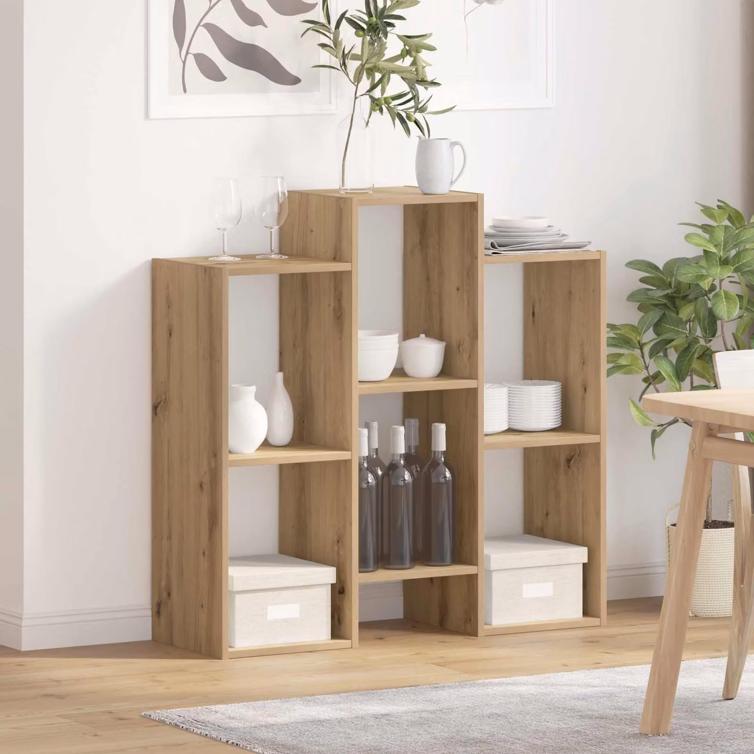 Credenza moderna vidaXL in rovere marrone L 90 cm x P 30 cm x H 90 cm