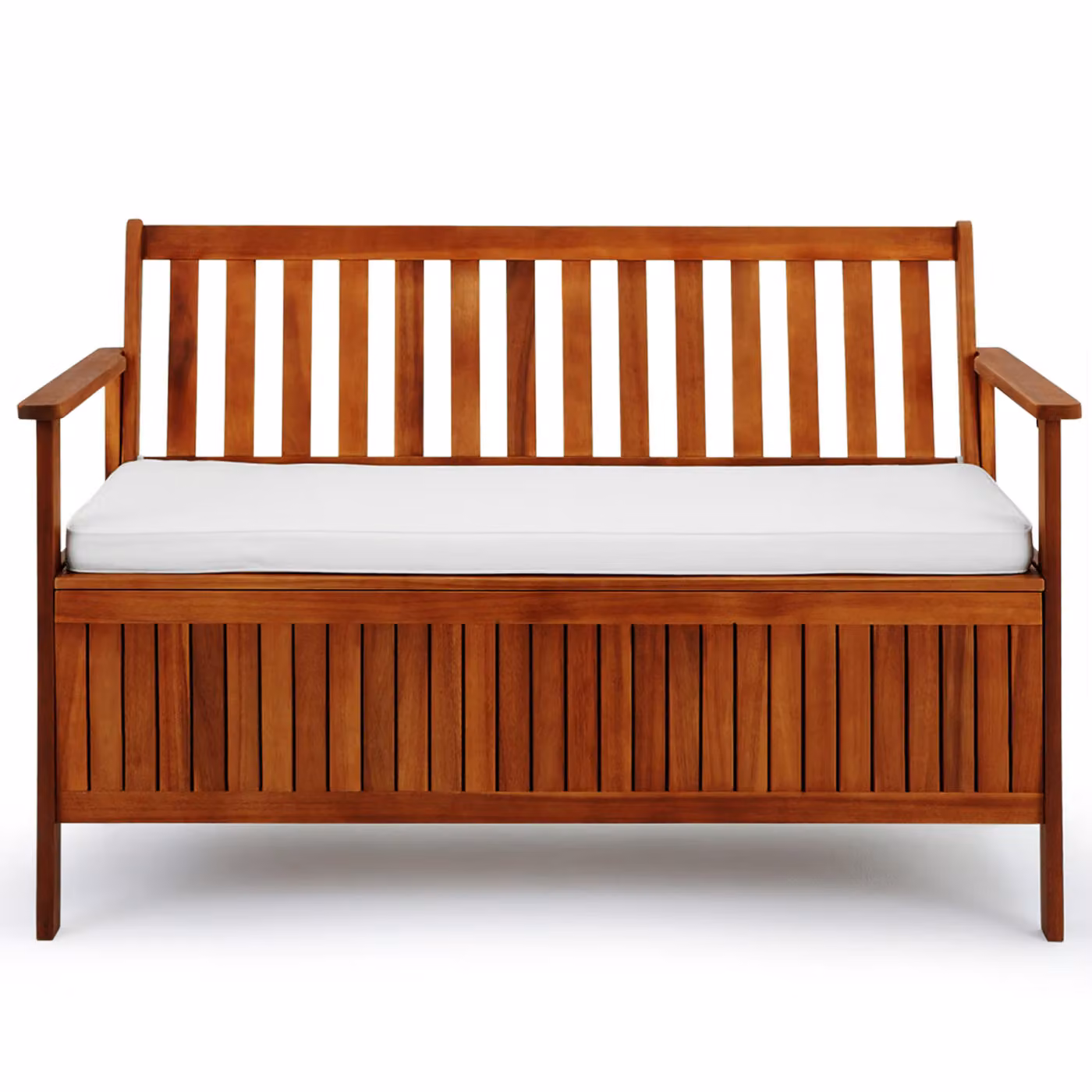 Panca da giardino Casaria in legno di acacia marrone con spazio di archiviazione e cuscini inclusi L/P/H: 120 x 62 x 84 cm – 3