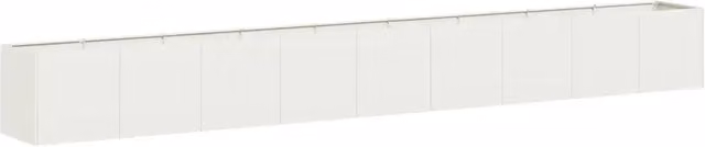 Fioriera moderna da esterno HELLOSHOP26 in acciaio laminato a freddo bianca L: 360 cm, P: 40 cm, H: 40 cm