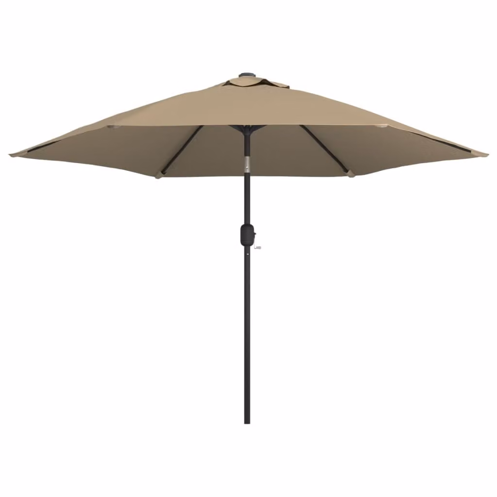 vidaXL Ombrellone con asta in metallo 300 cm Taupe
