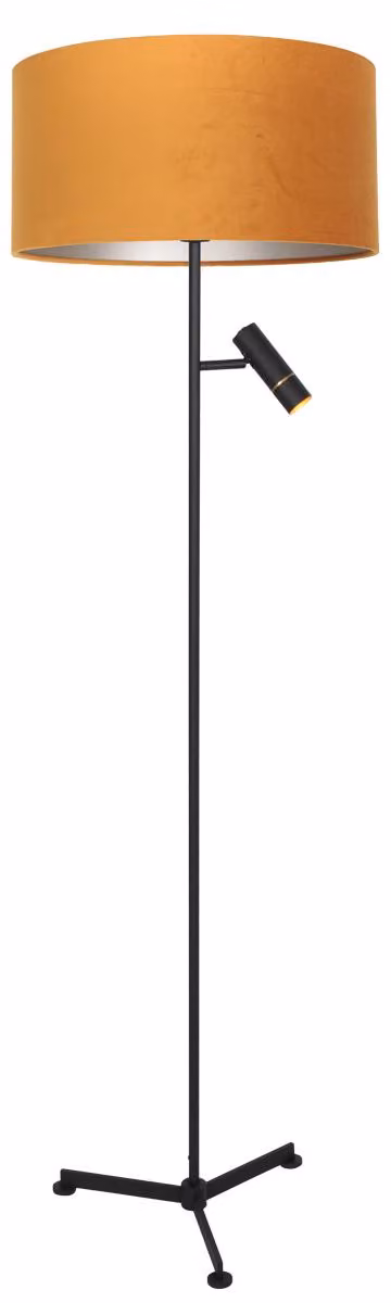 Lampada da terra - nero - Stang - metallo tessile - Ø 40cm - LED_E27 - 4835ZW - Steinhauer