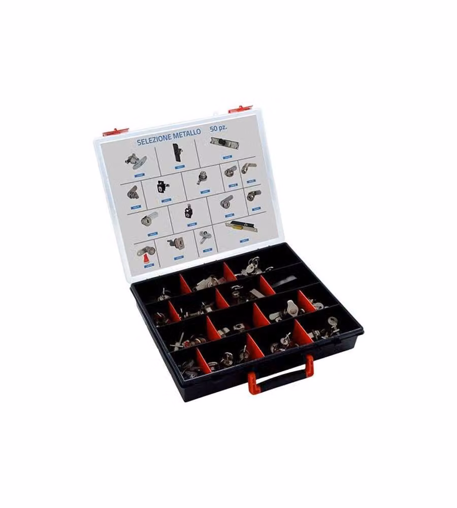 Serratura per mobili in metallo color argento Omr – 2