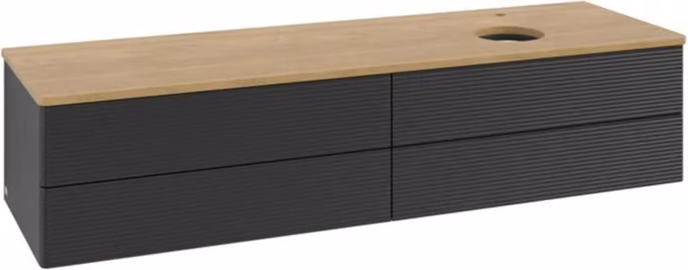 V&B Mobiletto con struttura frontale - illuminazione Antao 160x50cm, HL, WBP hon. Oa, bla m Lac