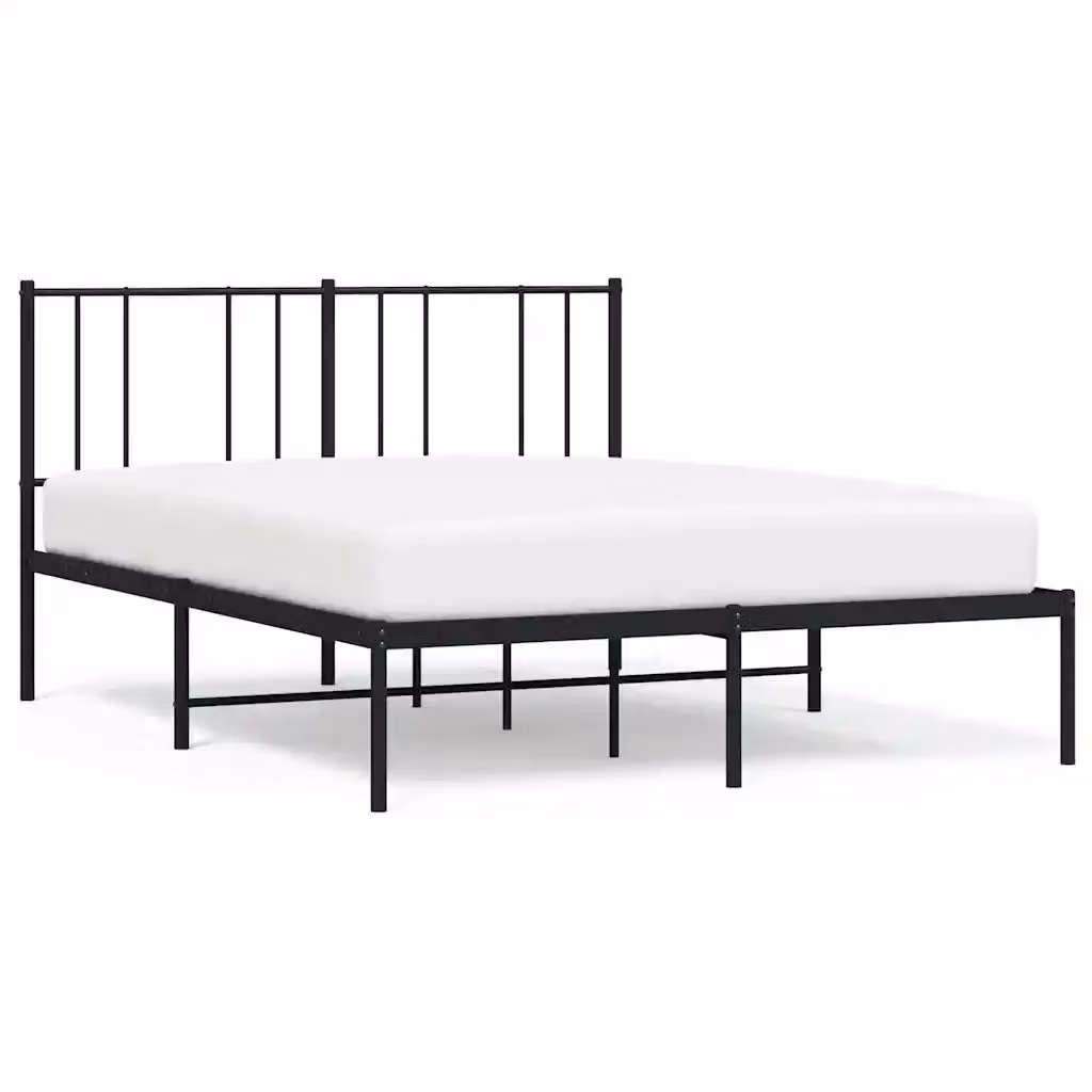 Letto con testiera in metallo nero vidaXL L/P: 160 x 200 cm – 2