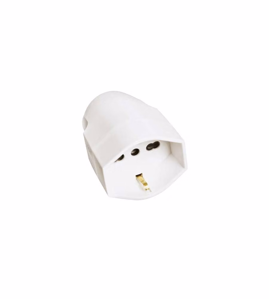 Poly Pool Presa Pluristandard 10/16A 2P+T Bianco - Uso Domestico Sicuro