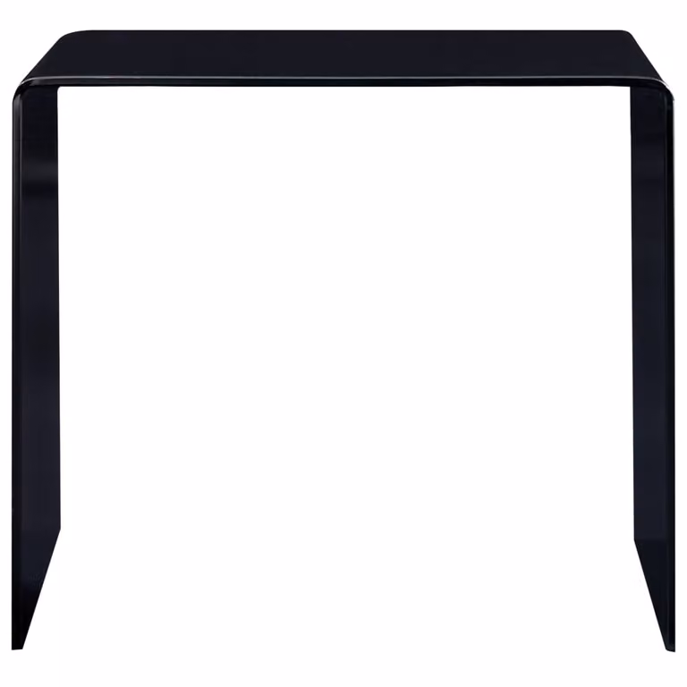 Tavolino nero 50x50x45 cm in vetro temperato