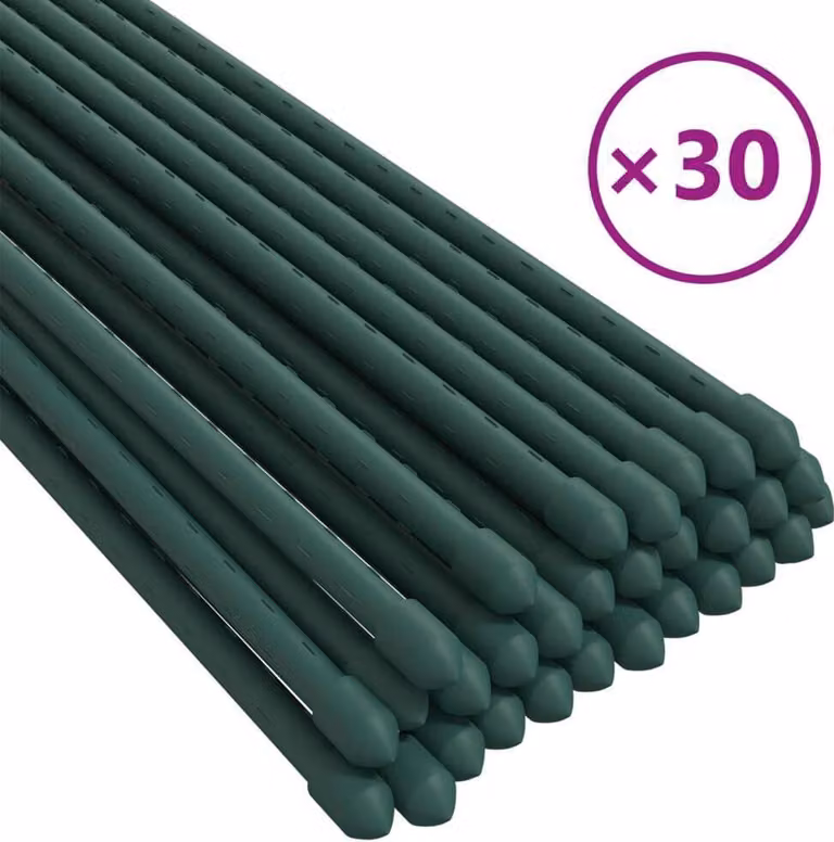 Supporti per Piante da Giardino 30 pz Verde 60 cm Acciaio