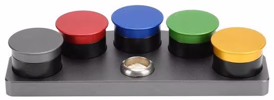 Set di oliatori per orologi a secco - 5 contenitori - Strumento di applicazione dell'olio per orologi - Accessori per orologiai - Riparazione di orologi - Contenitori per olio
