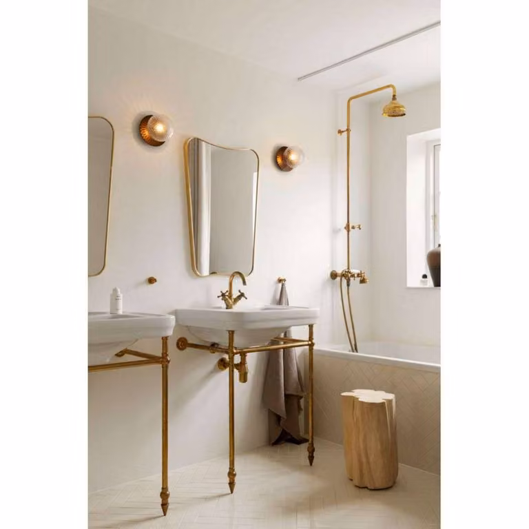 Nuura Aps Applique da parete di design Liila 1 Medium, dimmerabile, Bronzo / Ottone antico, Bagno, Metallo, Design, Applique