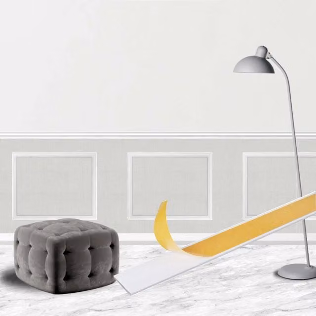 Kit di Boiserie Autoadesiva Polistrutturata Boiseternal Modello Chiara Colore Bianco 2mq