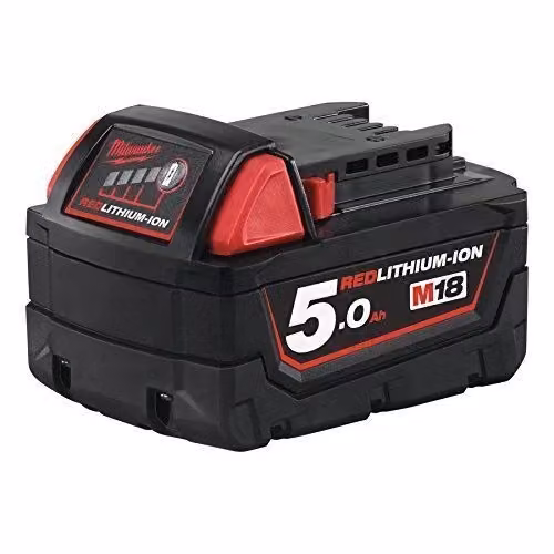 Batteria al Litio Milwaukee M18 B5 REDLITHIUM 18V 5.0 Ah colore Rosso con Protezione REDLINK e Indicatore LED – 2