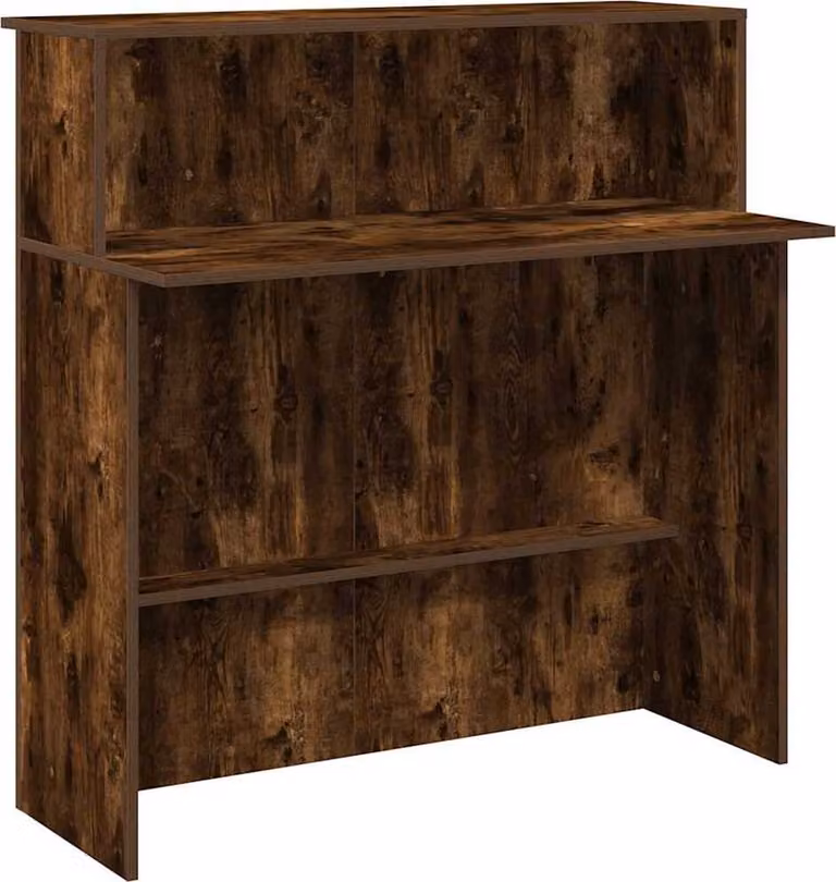 Banco Reception Rovere Fumo 100x50x103,5cm in Legno Multistrato