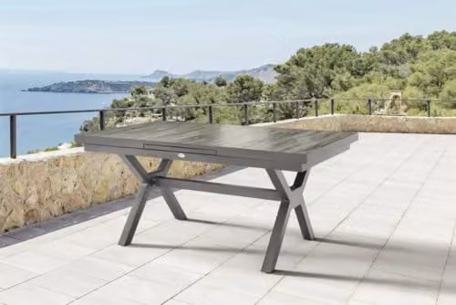 Tavolo da pranzo Destiny GARDA 160/210x100x75cm, allungabile, grigio