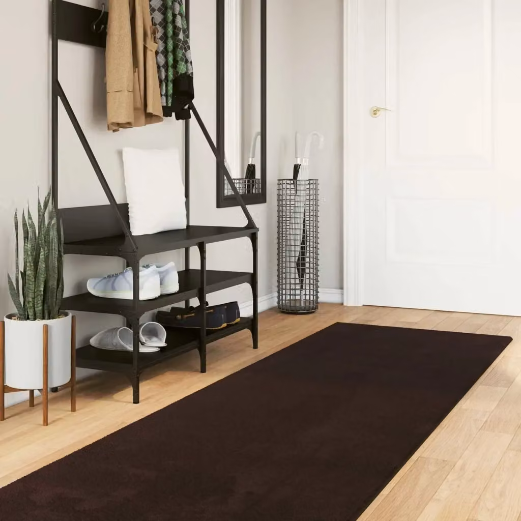 Tappeto HUARTE Marrone Moderno, Lavabile e Antiscivolo per Soggiorno e Camera da Letto – 2