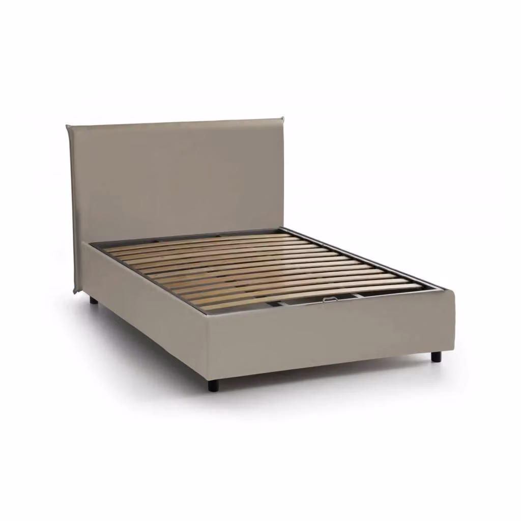 Letto Piazza e Mezza Contenitore April di Talamo Italia, Grigio, L/P/H: 120 x 200 x 135 cm – 2