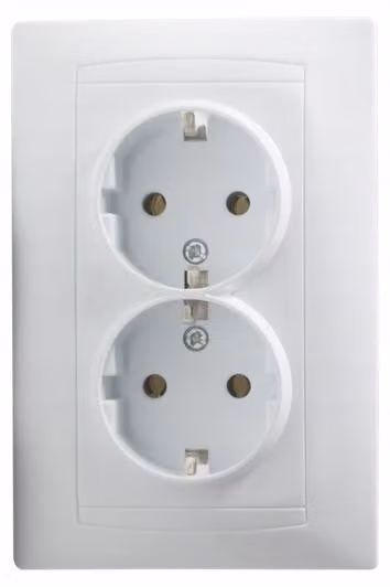 Prese multiple TG ELECTRO LUNA, doppia presa 2P+T, colore bianco, 16A