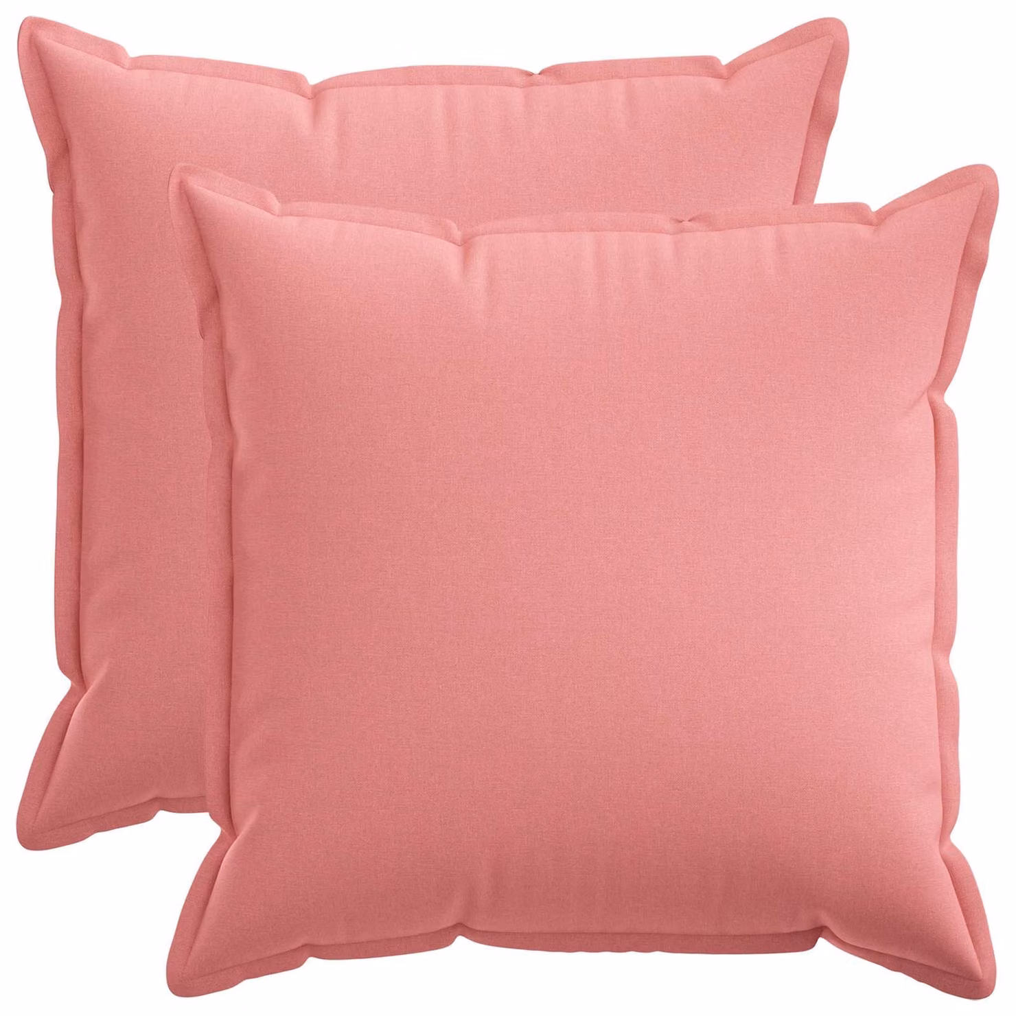 Set di 2 cuscini quadrati vidaXL HOUTEN rosa in lino con rivestimento lavabile