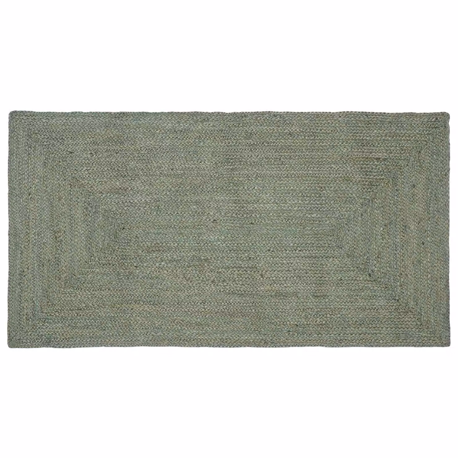 Tappeto da area rettangolare in juta vidaXL, colore verde oliva, L 80 cm x P 150 cm