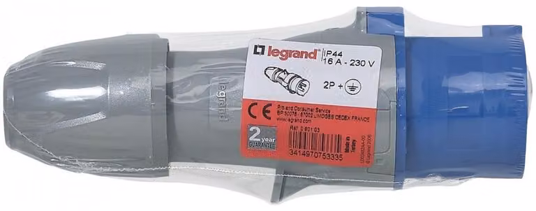 Legrand 555124: Presa portatile da 16A, 2P+T, grado di protezione IP44