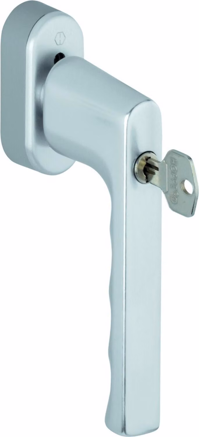 HOPPE maniglia per finestra Hamburg 0700S/UD9020 alluminio F1/finitura naturale 32-42mm bloccabile - 11712260