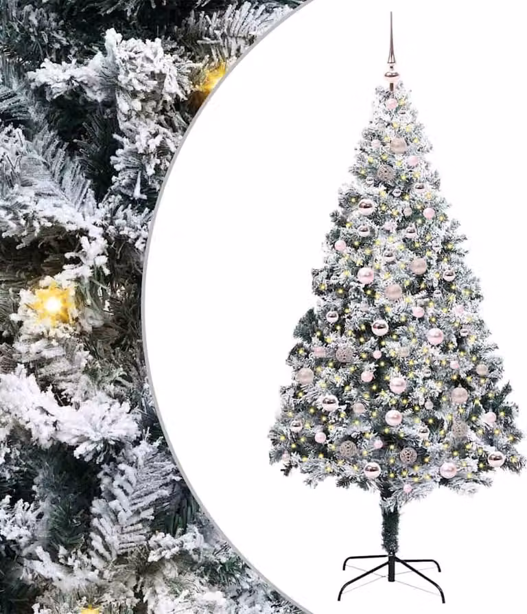 Albero di Natale artificiale con 300 LED Bianco 210 cm