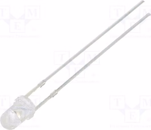2 LED, angolo di emissione 30°, 3 mm, senza limitatore, modello OSK7DL3131A, diodi LED a foro passante (THT) da 3 mm, intensità luminosa da 2180 a 3000 mcd