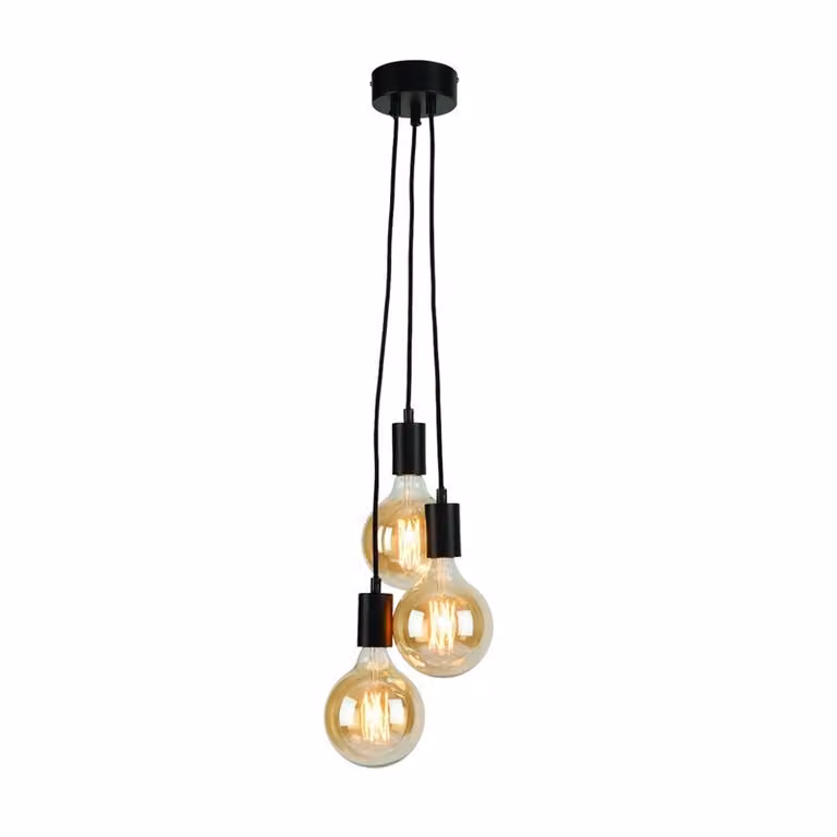 si tratta di RoMi - lampada a sospensione Oslo - nero - 20x20x150cm - lampada a sospensione 3L - lampada per tavolo da pranzo - lampada per soggiorno - lampada per camera da letto - soggiorno