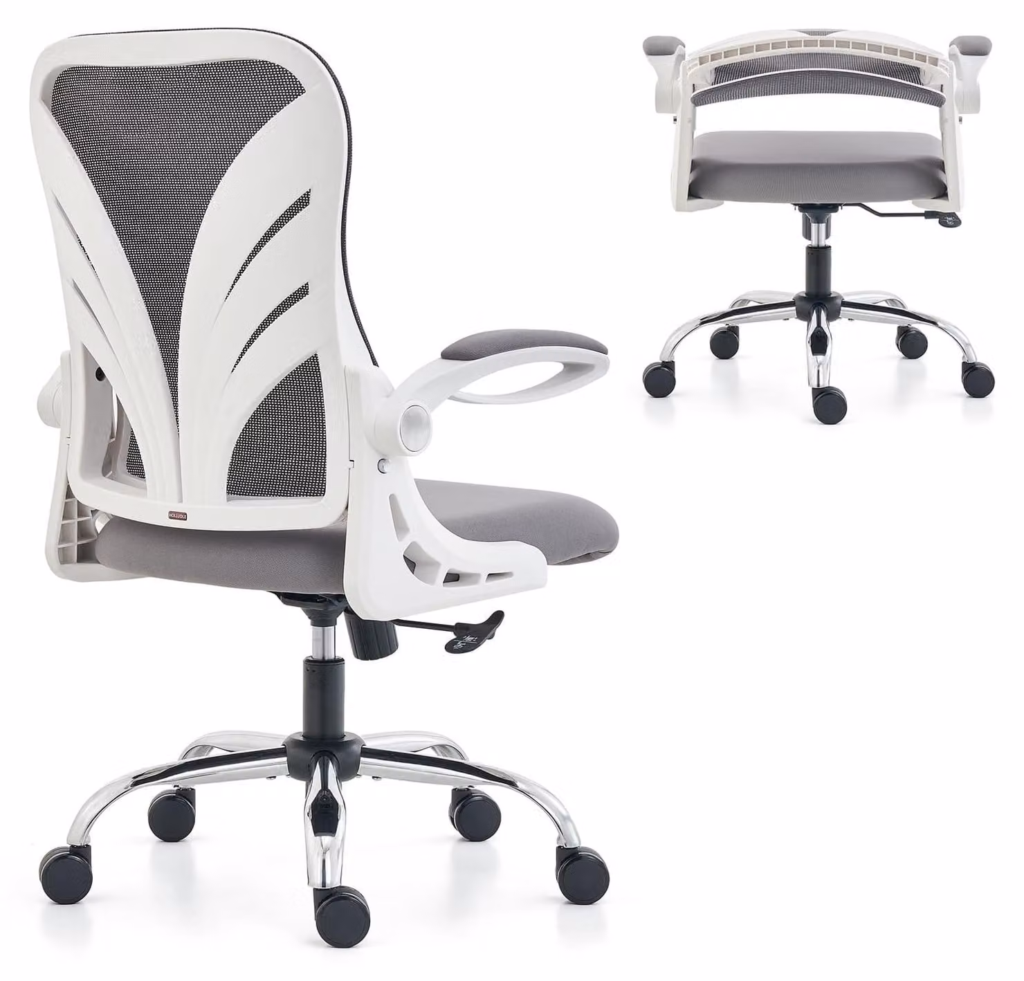 Sedia da ufficio ergonomica con schienale pieghevole e braccioli regolabili
