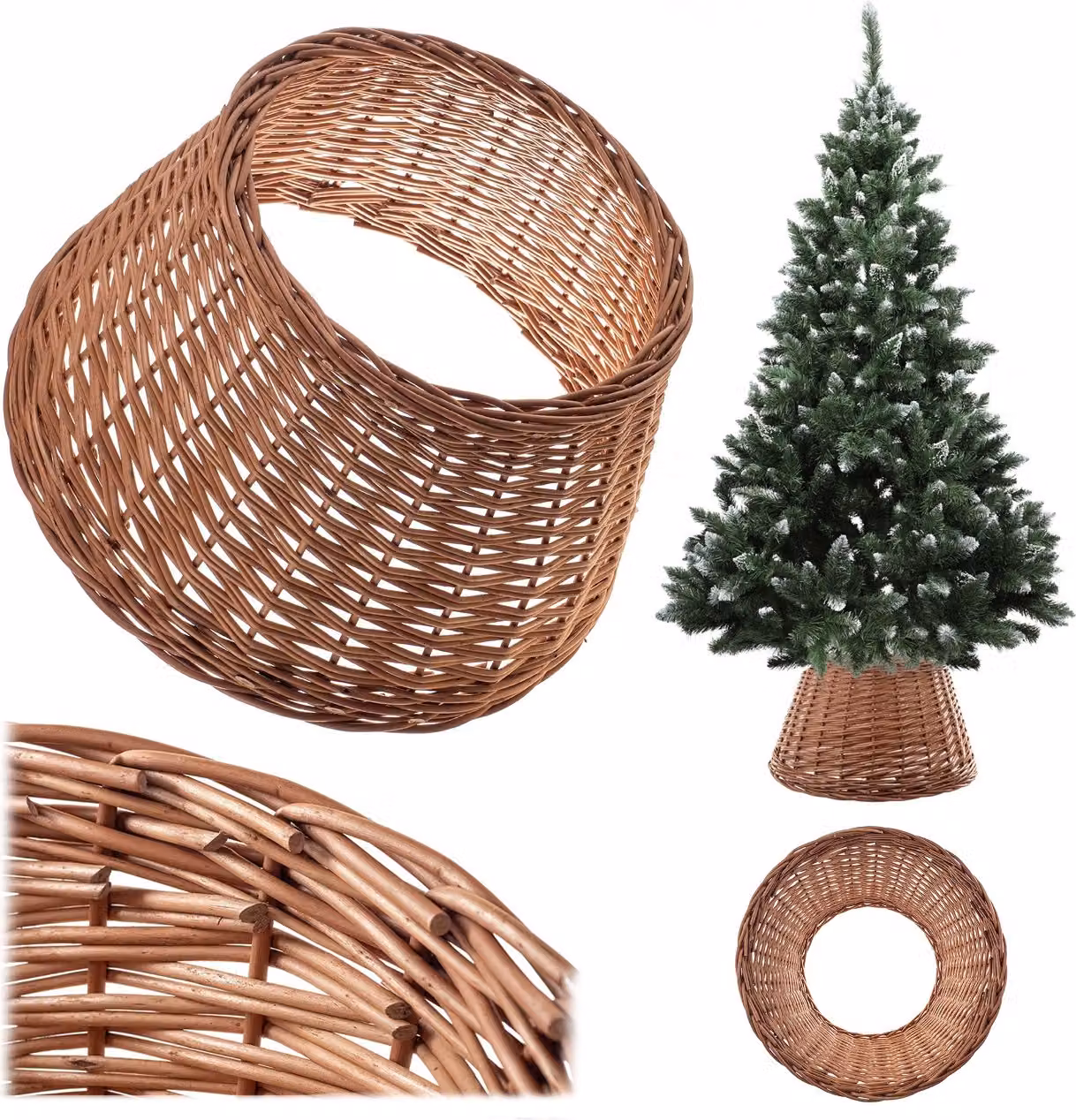 Gonna per albero di Natale KADAX in vimini naturale, 46,5 cm