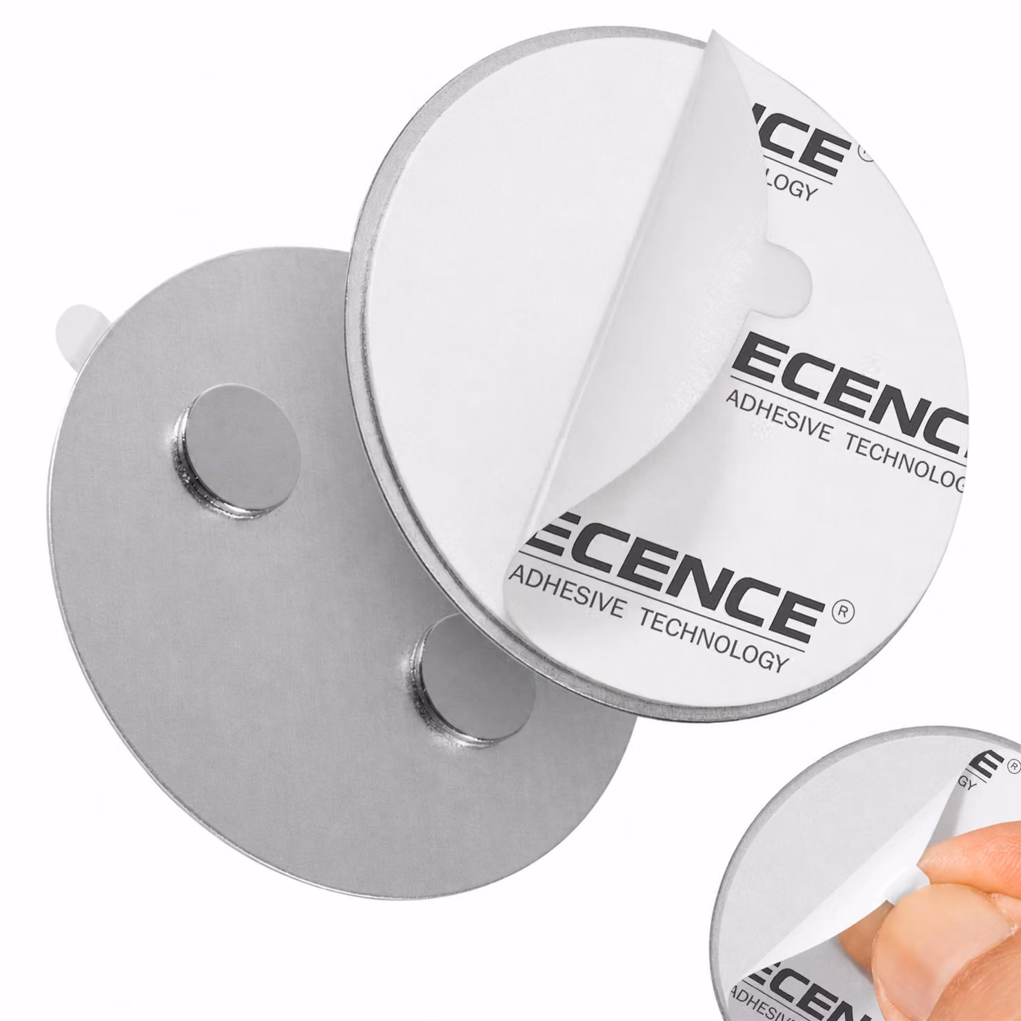 ECENCE, supporti magnetici per rilevatori di fumo, 20 pezzi, autoadesivi, diametro 50 mm