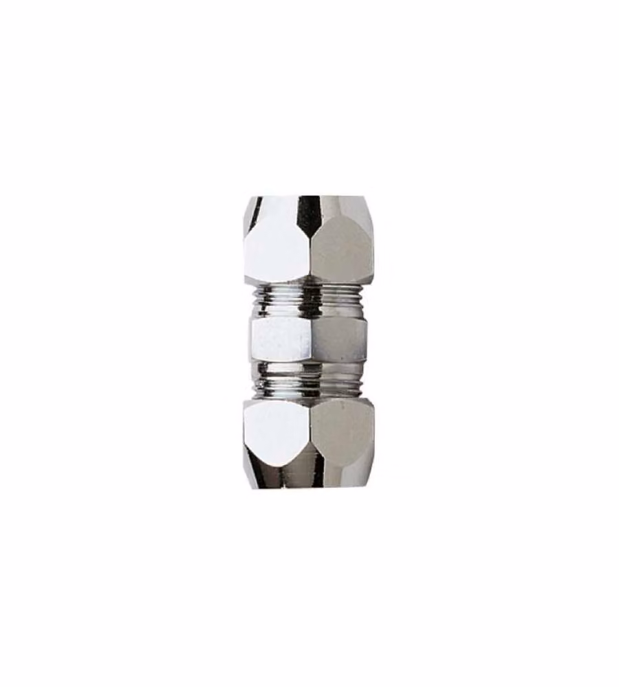 Manicotto ottone/cromato doppio nipples