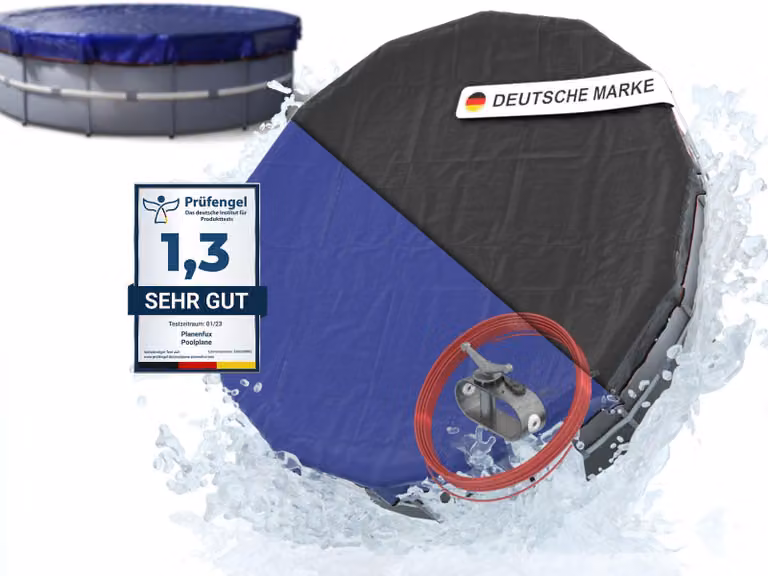 Copertura per piscina di circa 366 cm, telo copri-piscina 2-in-1 da 200 g/m² in PE, telo ombreggiante per piscina