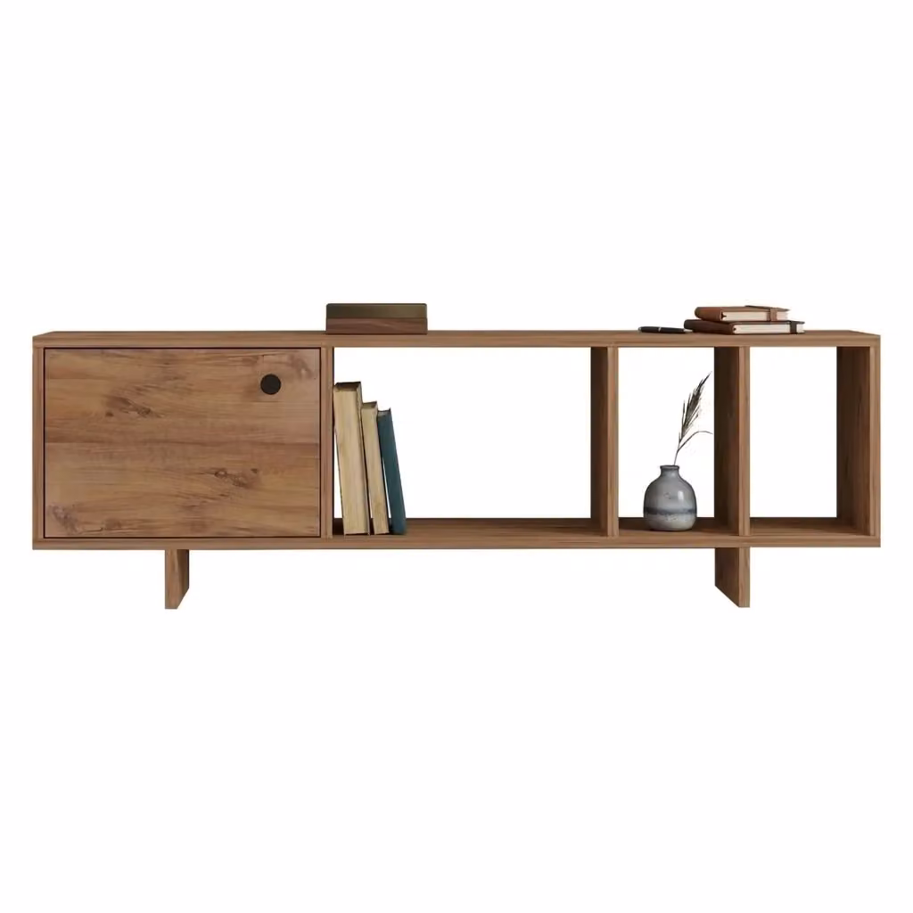 Mobile porta TV Fumane DMORA moderno in legno color rovere marrone L 140 cm, P 29 cm, H 45 cm – 2