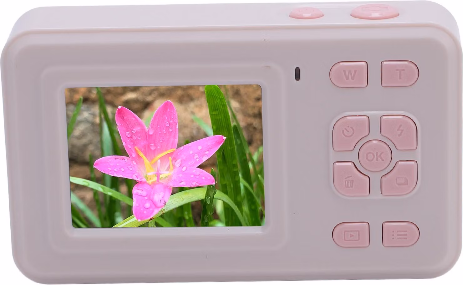 Fotocamera digitale 48 MP 1080P autofocus 5x zoom Schermo IPS da 2,0 pollici Filtri multipli Studente compatto e portatile per i viaggi di tutti i giorni Rosa