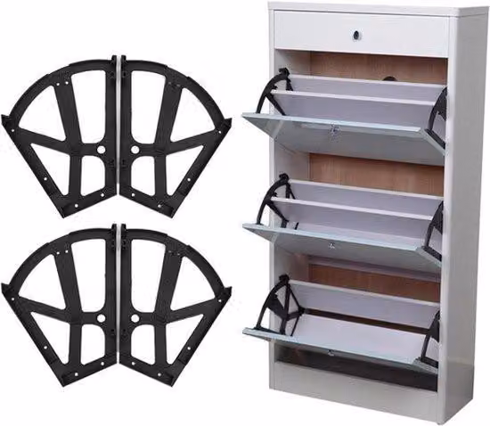 Serrature a scatto in acciaio inossidabile - Set da 4 pezzi - per mobili, scarpiere, vetrine