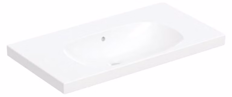 Geberit Acanto lavabos avec tablette, sans trou pour robinetterie, avec trop-plein, 900x480mm, 500.624.01.8, 500.624.01.8