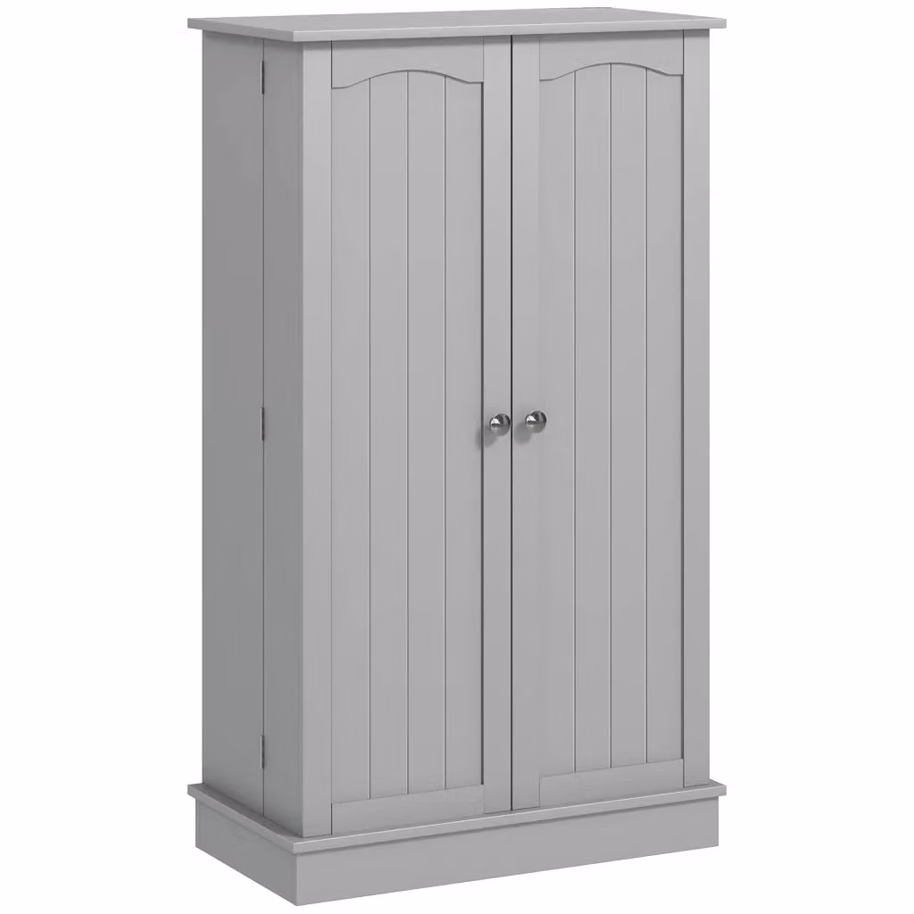 Mobile dispensa da cucina HOMCOM grigio con 2 ante e ripiani interni L/P/H: 60 x 30 x 104 cm – 2