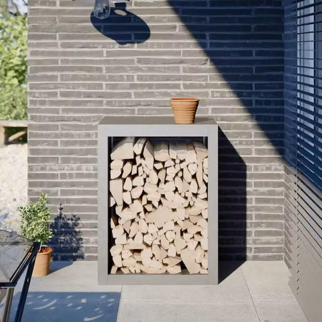 Rastrelliera per Legna da Ardere 60x40x80 cm in Acciaio Inox 851000