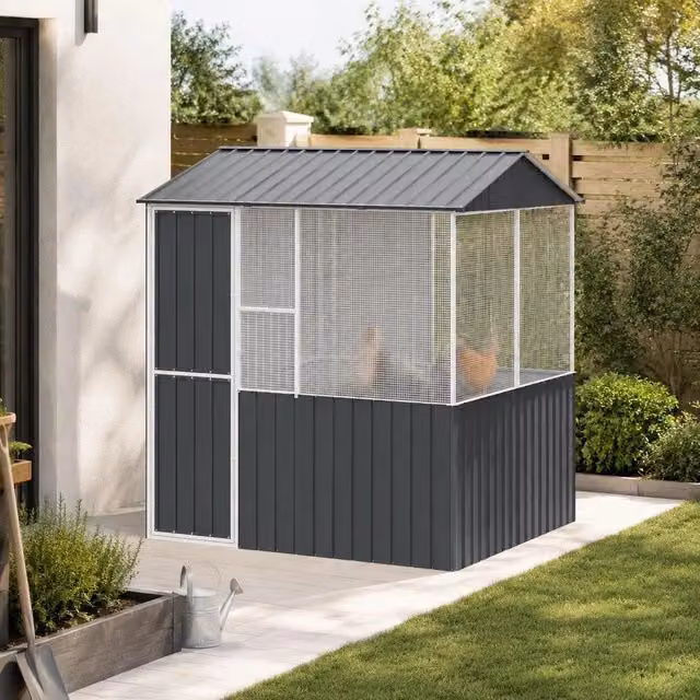 Bird Cage Anthracite 215 X 209 X 230 Cm Galvanized Steel