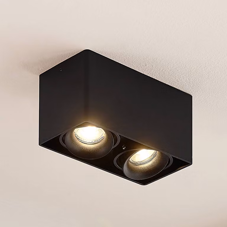 Faretto a soffitto Kubika Arcchio, dimmerabile, Nero, Corridoio, Alluminio, Moderno, Plafoniera