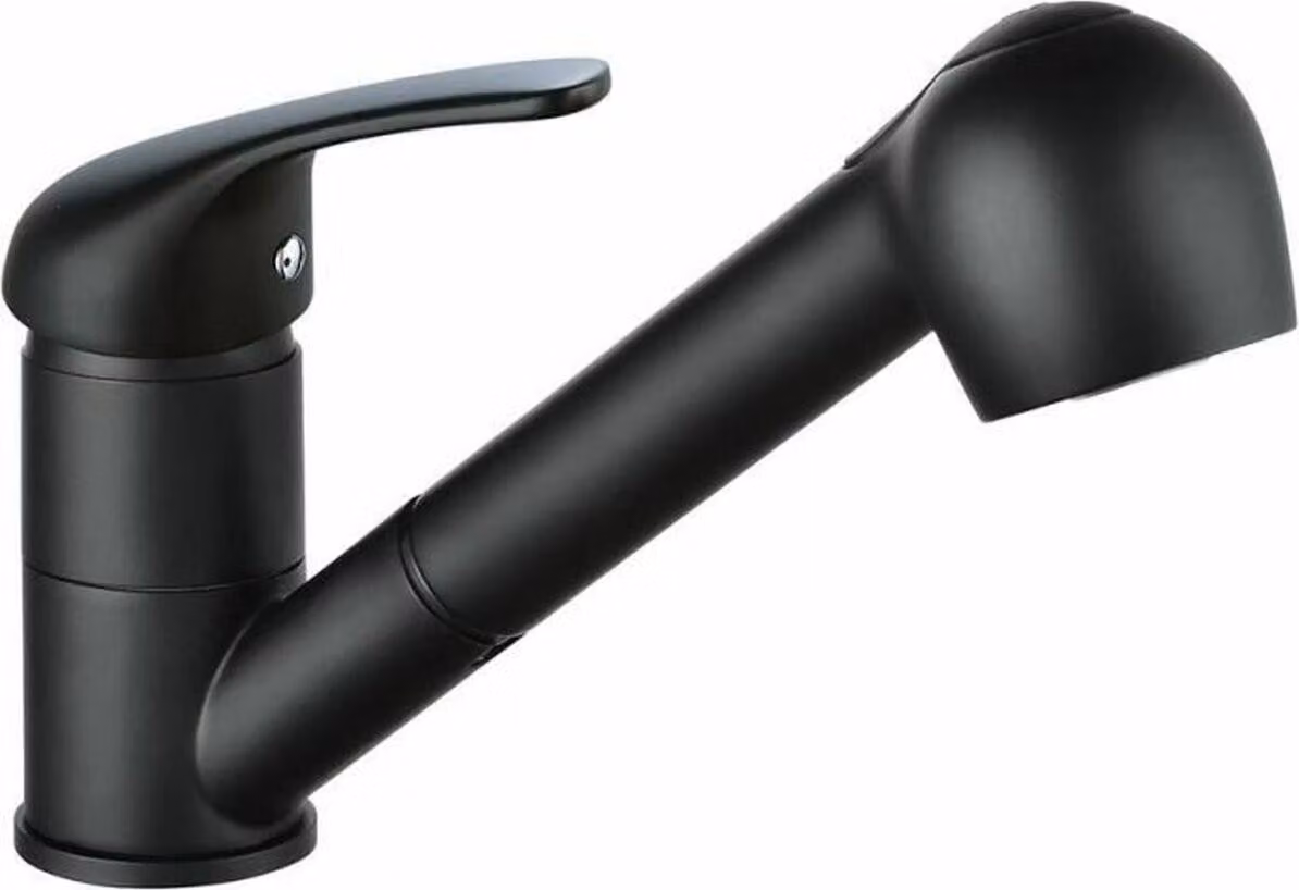 Low kitchen mixer tap - EDOUARD ROUSSEAU - ARES - Black