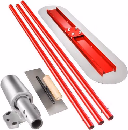 Frattazzo VEVOR in acciaio inossidabile color argento con staffa regolabile per cemento e stucco L: 120 cm, P: 30 cm