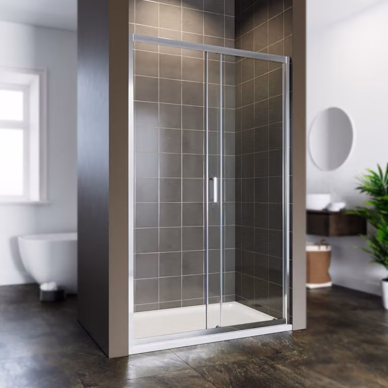 Porta doccia scorrevole Doccia a incasso Porta doccia Vetro di sicurezza ESG Shower 120x185cm