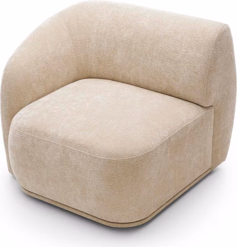 FURNLUX Divano modulare Nobo Beige 95cm / Colore principale: Beige / Dimensioni: 95 x 75 x 97 cm