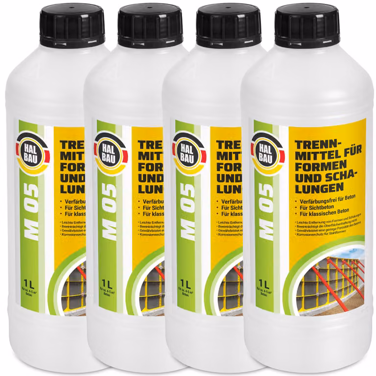 Distaccante 4L per casseforme, adatto per malte a base di gesso. Agente distaccante HALBAU M05