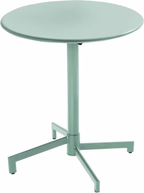Oviala - Tavolo da giardino bistrot rotondo con piano pieghevole verde salvia