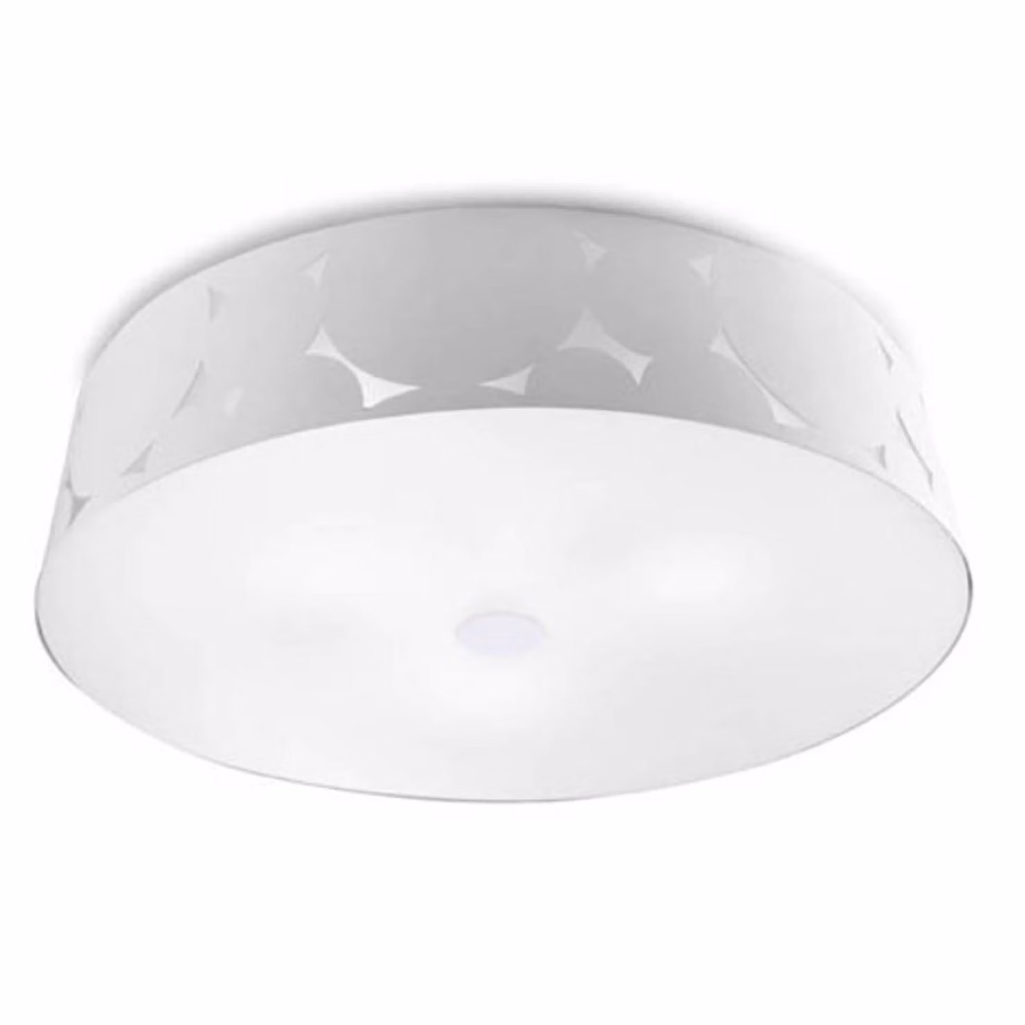 LEDS C4, plafoniera a soffitto con struttura a trama, colore bianco