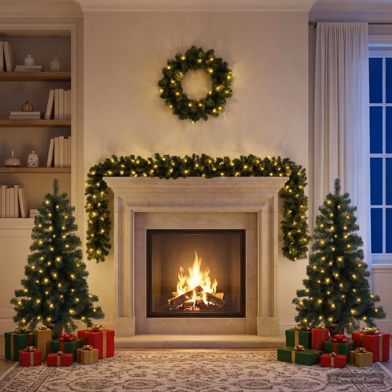 vidaXL Set mini alberi di Natale 120 cm 275 LED Bianco caldo PVC Verde