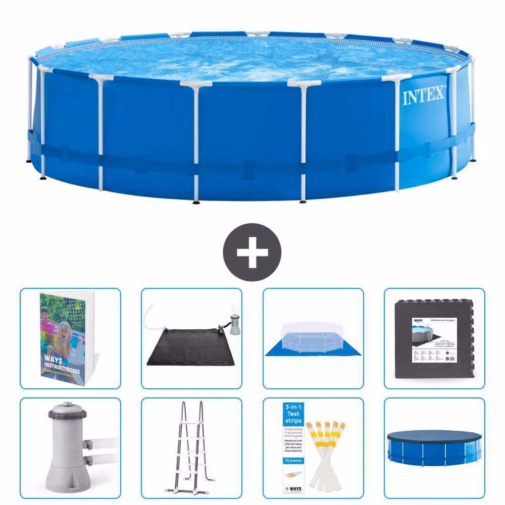 Piscina autoportante rettangolare - 457x122 cm - 7 pezzi - Modello S543