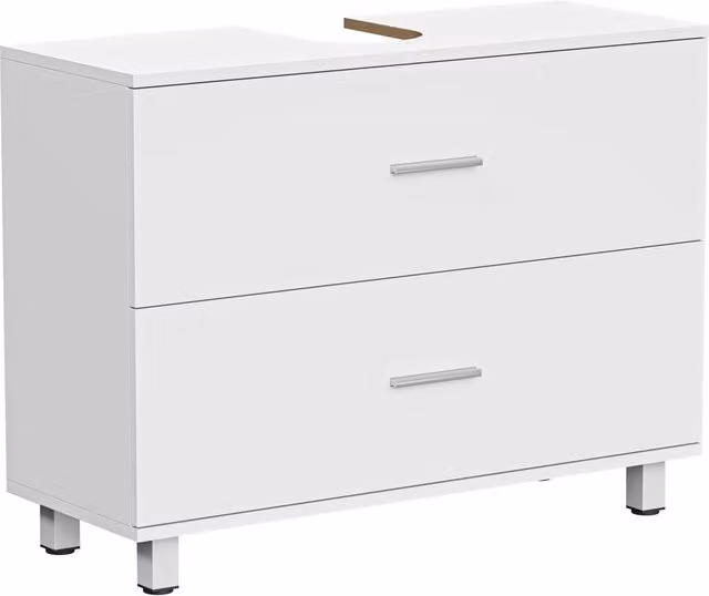 Mobile sottolavabo da bagno Xylo con 2 cassetti bianco L: 80 cm, P: 30 cm, H: 60 cm